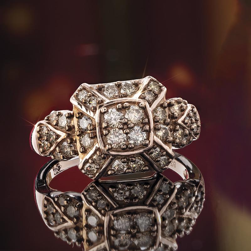Fizzy Champagne Diamond Ring